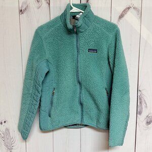 Patagonia Women’s Retro-X Jacket Medium Seafoam Green Fleece EUC